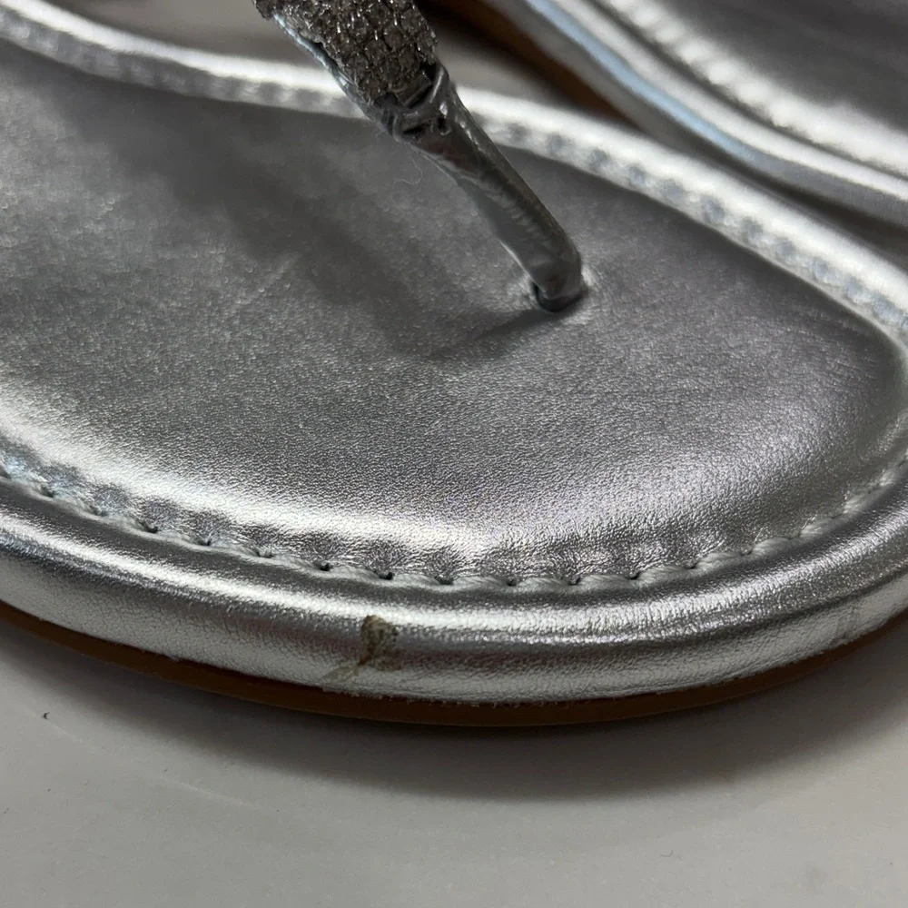ANTONIO MELANI Metallic Silver Sandals - Picture 11 of 11
